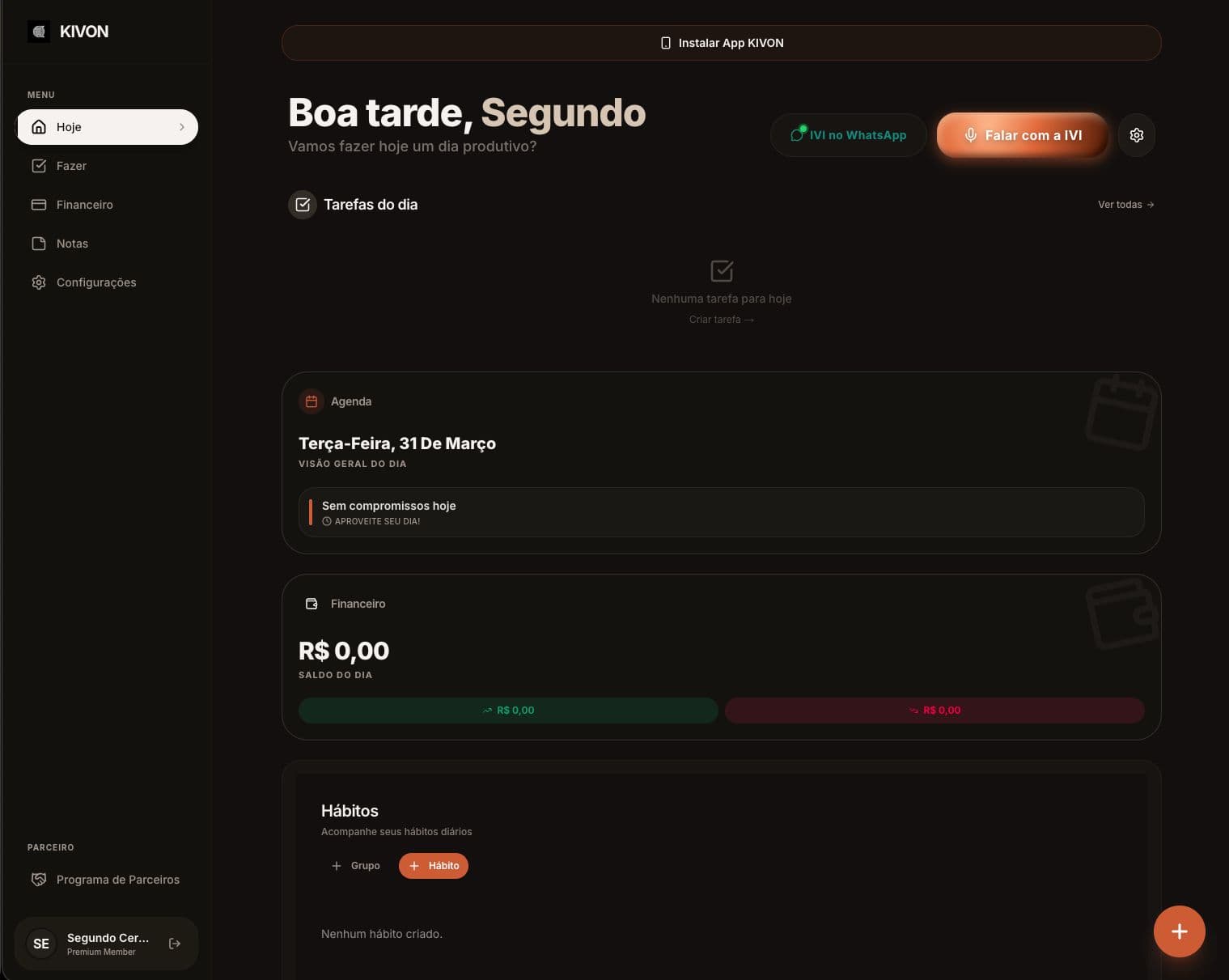 IVI — Painel desktop